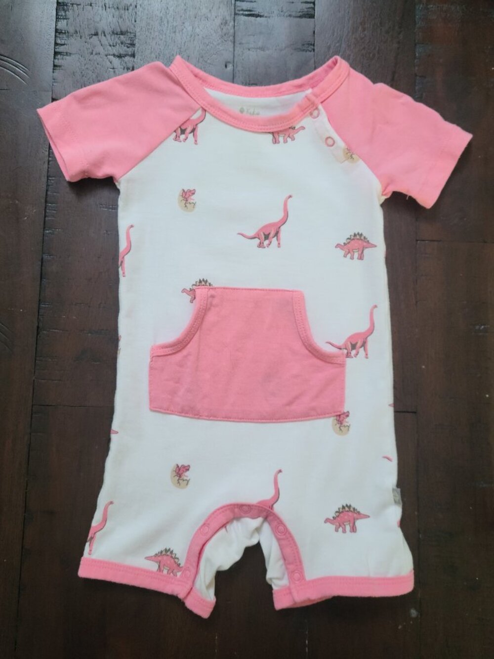 Kyte Baby Shortie Pink Dinosaurs 6-12M